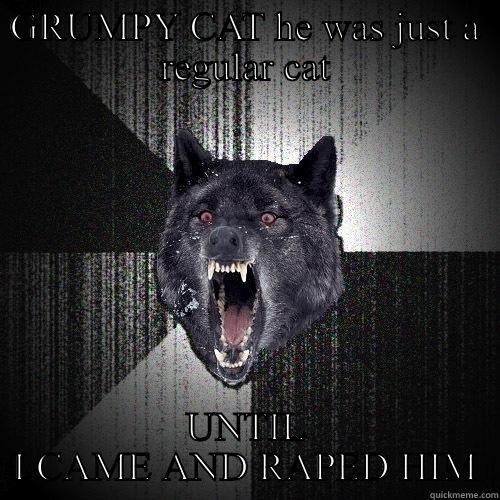 GRUMPY CAT HE WAS JUST A REGULAR CAT UNTIL I CAME AND RAPED HIM Insanity Wolf