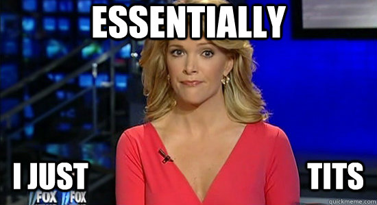 Essentially I just                                      tits  essentially megyn kelly