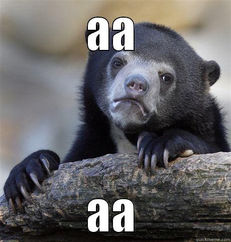 AA AA Confession Bear