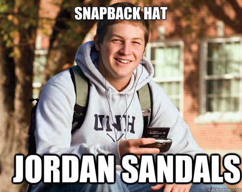 Snapback Hat Jordan Sandals  College Freshman