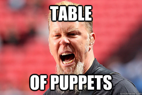 Table Of Puppets  I AM THE TABLE - James Hetfield