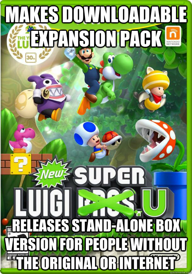 Makes Downloadable Expansion pack Releases stand-alone box version for people without the original or internet  