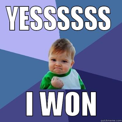 YESSSSSS  I WON Success Kid