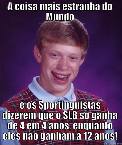 A COISA MAIS ESTRANHA DO MUNDO É OS SPORTINGUISTAS DIZEREM QUE O SLB SÓ GANHA DE 4 EM 4 ANOS, ENQUANTO ELES NÃO GANHAM À 12 ANOS! Bad Luck Brian