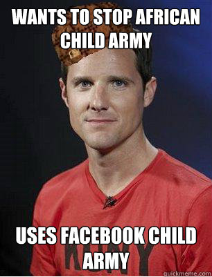 Wants to stop African child army uses facebook child army  