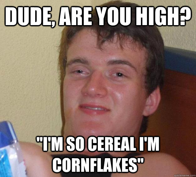 Dude, are you high? 