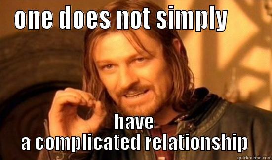 ONE DOES NOT SIMPLY       HAVE A COMPLICATED RELATIONSHIP Boromir