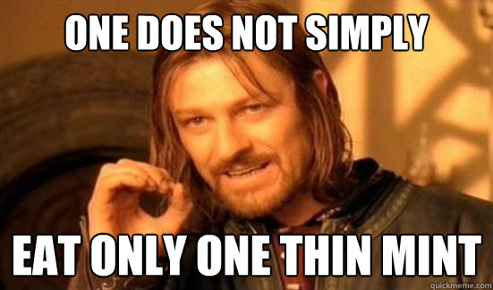 One Does Not Simply eat only one thin mint  Boromir