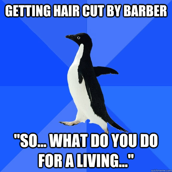 Getting Hair Cut By Barber 
