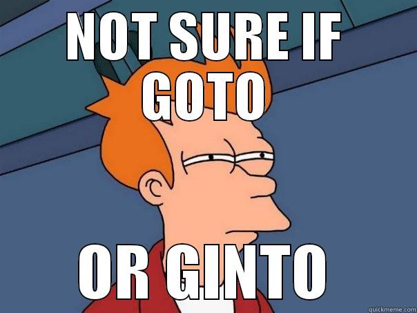 NOT SURE IF GOTO OR GINTO Futurama Fry