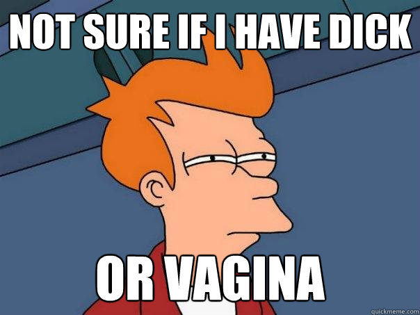 not sure if i have dick or vagina  Futurama Fry