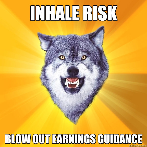 Inhale Risk Blow out earnings guidance  Courage Wolf