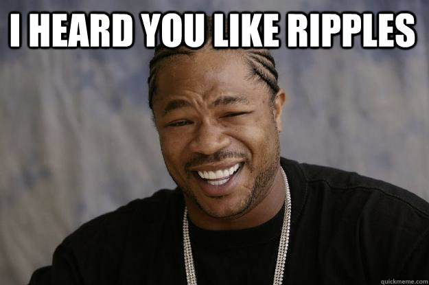 I HEARD YOU LIKE RIPPLES   Xzibit meme