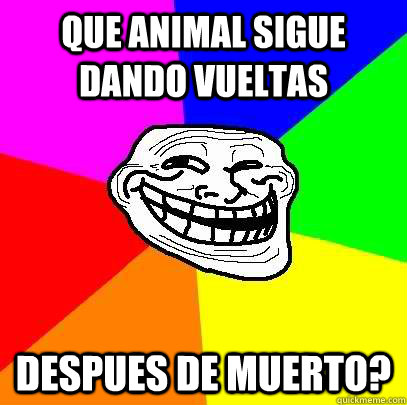 que animal sigue dando vueltas despues de muerto? - que animal sigue dando vueltas despues de muerto?  Troll Face