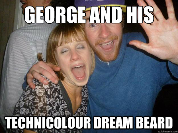 George and his Technicolour dream beard  
