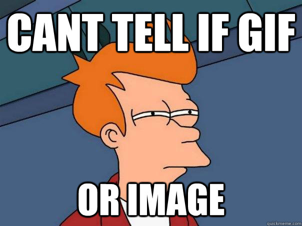 CANT TELL IF GIF OR IMAGE  Futurama Fry