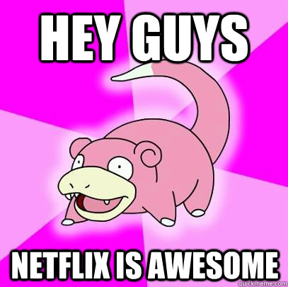 HEY GUYS Netflix is awesome   Slowpoke