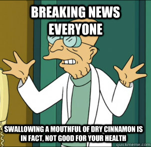 breaking news everyone swallowing