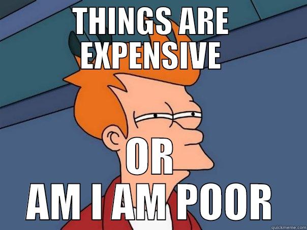 THINGS ARE EXPENSIVE OR AM I AM POOR Futurama Fry