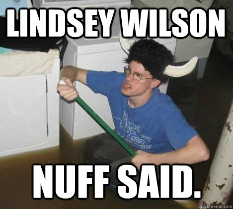Lindsey Wilson Nuff said.   They said