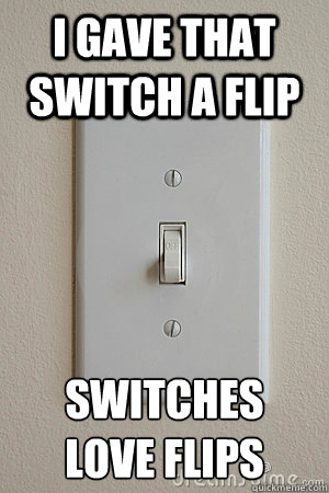 I gave that switch a flip Switches 
love flips - I gave that switch a flip Switches 
love flips  I gave that switch a flip