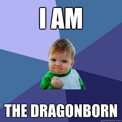 I am The dragonborn  Success Kid