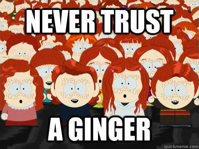 NEVER TRUST A GINGER  