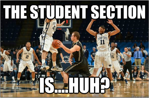 The student section is....huh?  