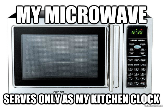 My microwave Serves only as my kitchen clock  
