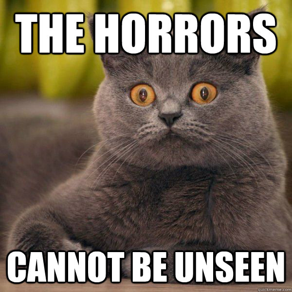 The Horrors cannot be unseen  Scarred for Life Cat