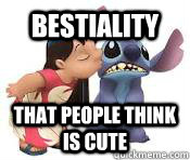 bestiality that people think is cute  Lilo and Stitch