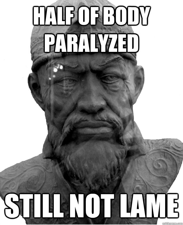 Half of body paralyzed still not lame - Half of body paralyzed still not lame  Good Guy Timur the Lame