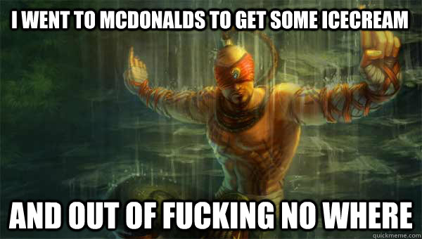 I went to mcdonalds to get some icecream and out of fucking no where  