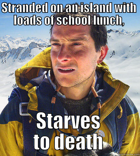 STRANDED ON AN ISLAND WITH LOADS OF SCHOOL LUNCH, STARVES TO DEATH Misc
