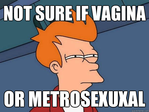 Not sure if vagina Or metrosexuxal  Futurama Fry