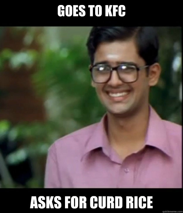 GOES TO KFC ASKS FOR CURD RICE  Smart Iyer boy