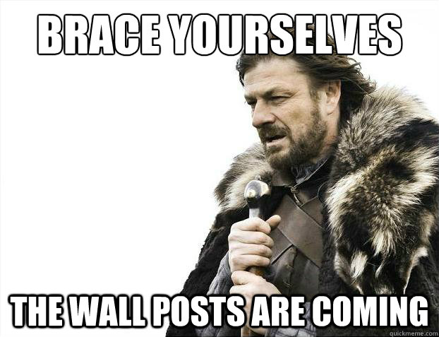 Brace yourselves The wall posts are coming  Brace Yourselves - Borimir