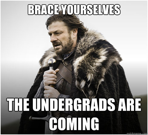 Brace Yourselves The undergrads are coming  boromirkimjong