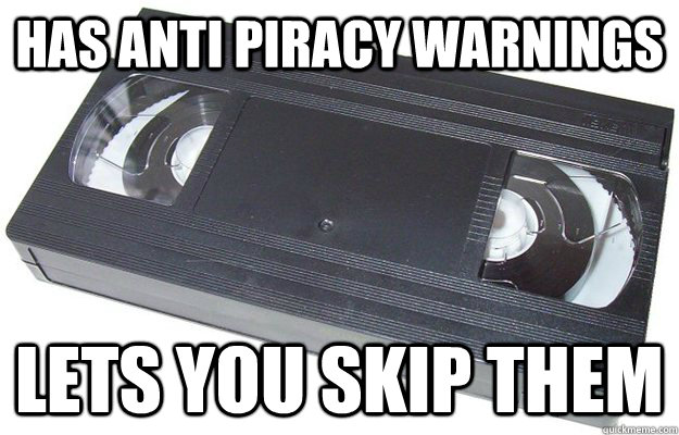 has anti piracy warnings lets you skip them - has anti piracy warnings lets you skip them  Good Guy VHS