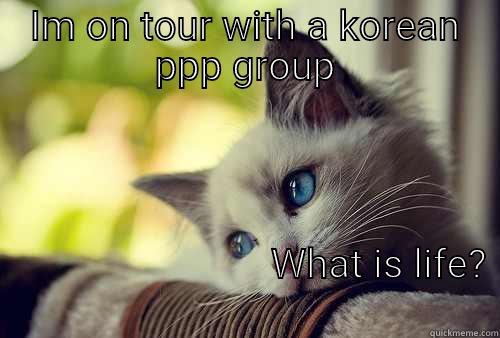 IM ON TOUR WITH A KOREAN PPP GROUP                                                                WHAT IS LIFE?                                            First World Problems Cat