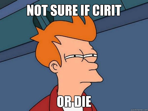 Not sure if cirit or die  Not sure Fry