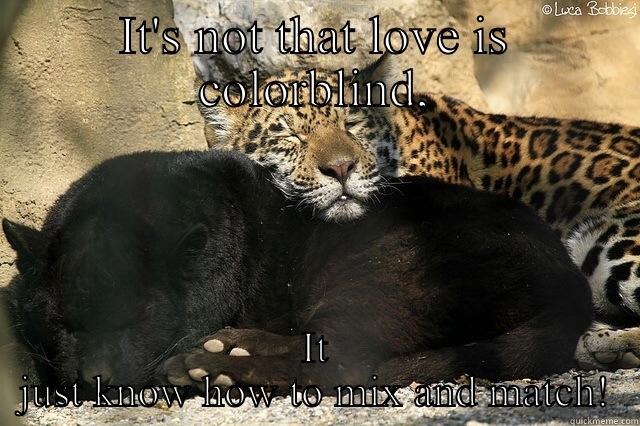 IT'S NOT THAT LOVE IS COLORBLIND, IT JUST KNOW HOW TO MIX AND MATCH! Misc