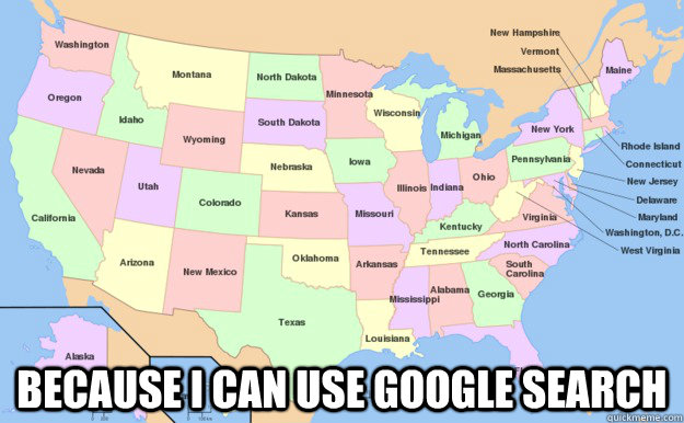  Because i can use google search  Merica