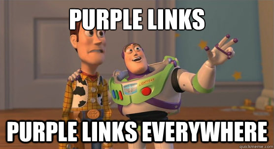 Purple Links Purple links everywhere  Toy Story Everywhere