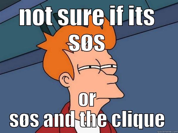 NOT SURE IF ITS SØS OR SØS AND THE CLIQUE Futurama Fry