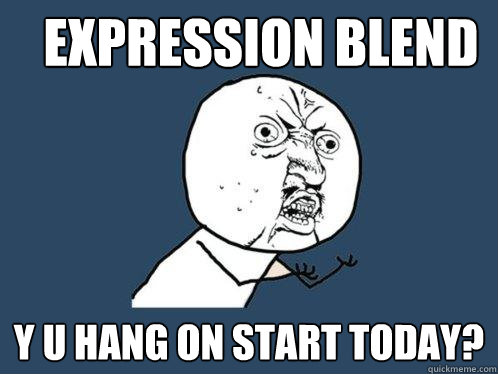 Expression Blend y u hang on start today?  Y U No
