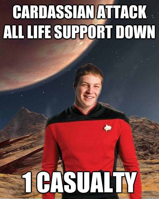 cardassian attack all life support down 1 casualty  Starfleet Academy Freshman
