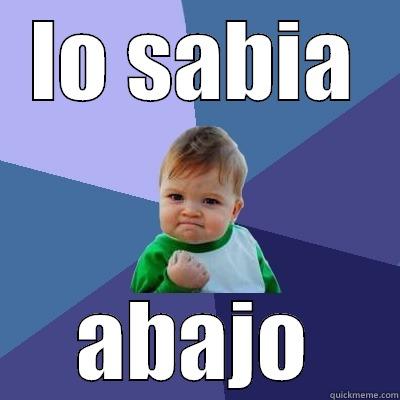 LO SABIA ABAJO Success Kid