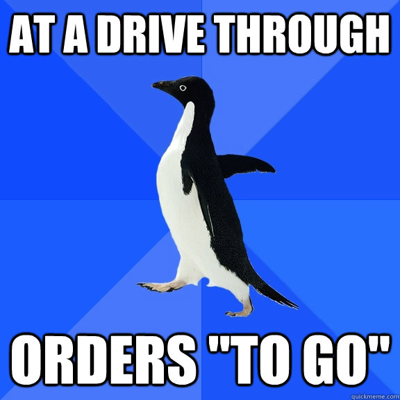 at a drive through orders 