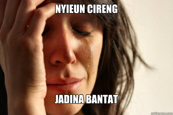 nyieun cireng jadina bantat  First World Problems